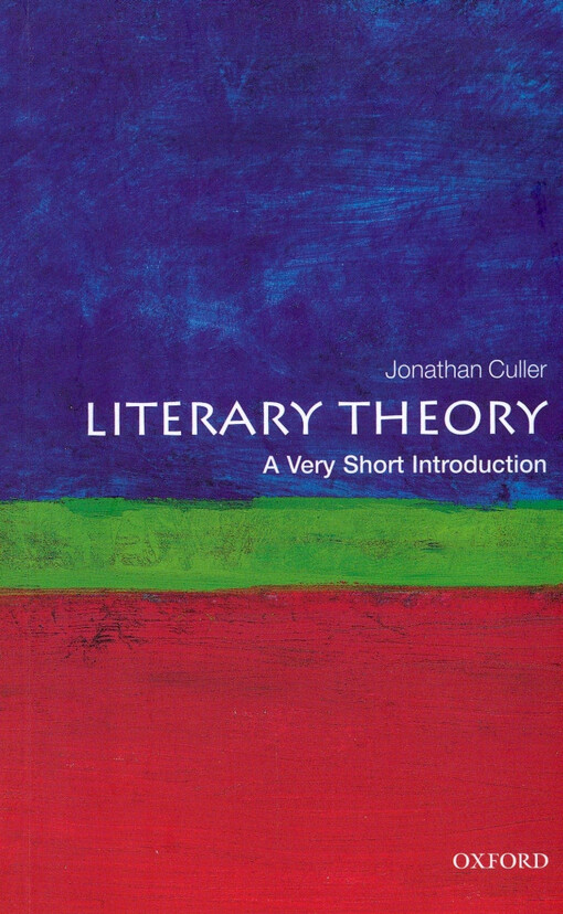 Literary theory :a very short introduction
