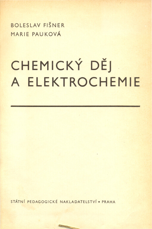 Chemický děj a elektrochemie
