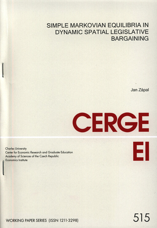Simple Markovian equilibria in dynamic spatial legislative bargaining