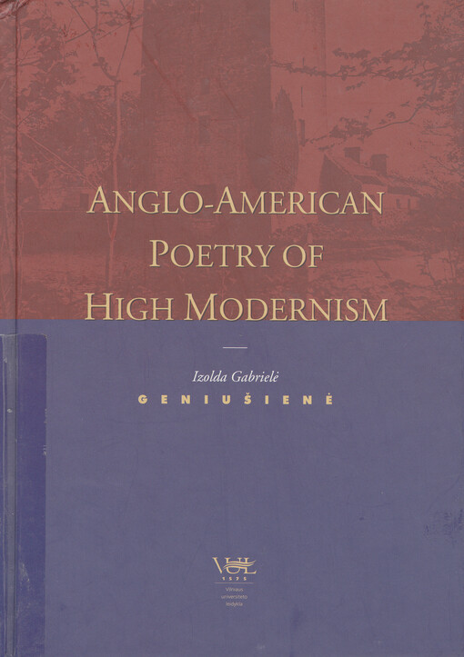 Anglo-American poetry of high modernism : a monograph   