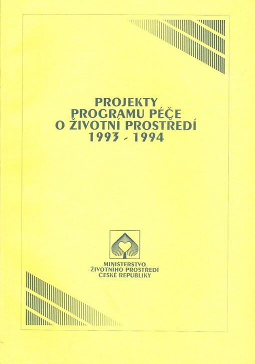 Projekty Programu péče o životní prostředí 1993-1994